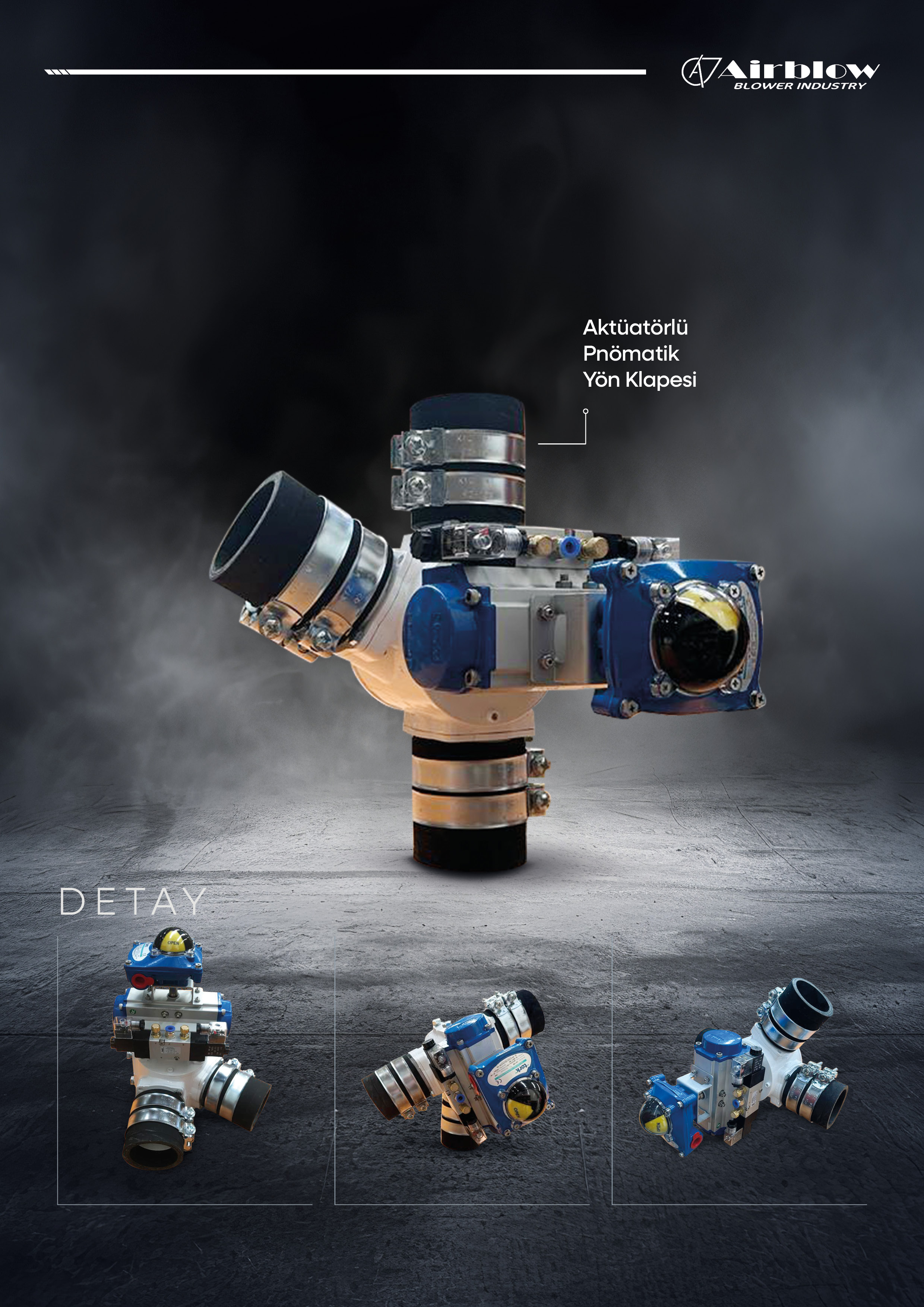 Aktüatörlü Pnömatik Yön Klapesi